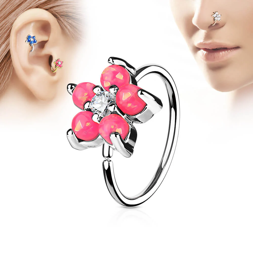 Ring Blume Zirkonia Silber Biegbar - Image 4