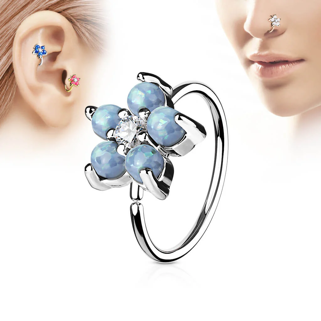 Ring Blume Zirkonia Silber Biegbar - Image 5
