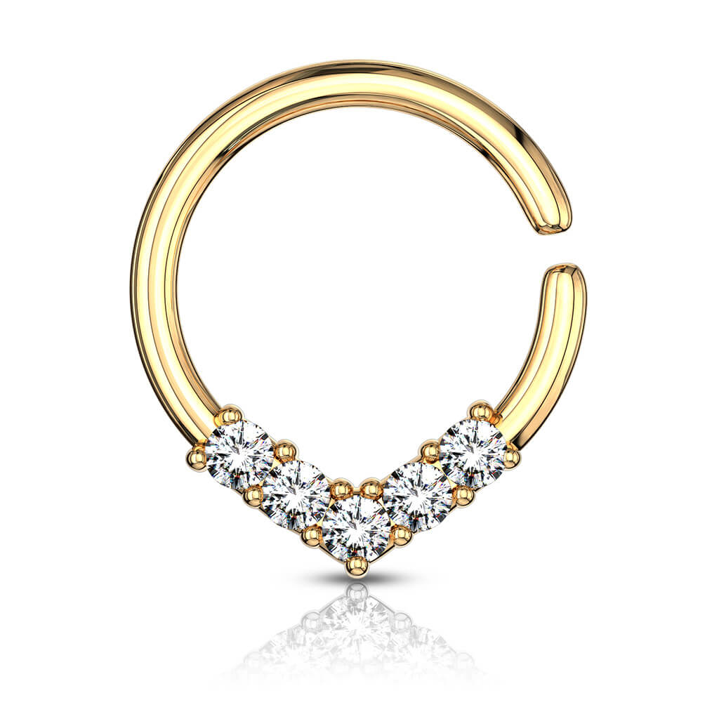 Ring Zirkonia Gold Biegbar - Image 2