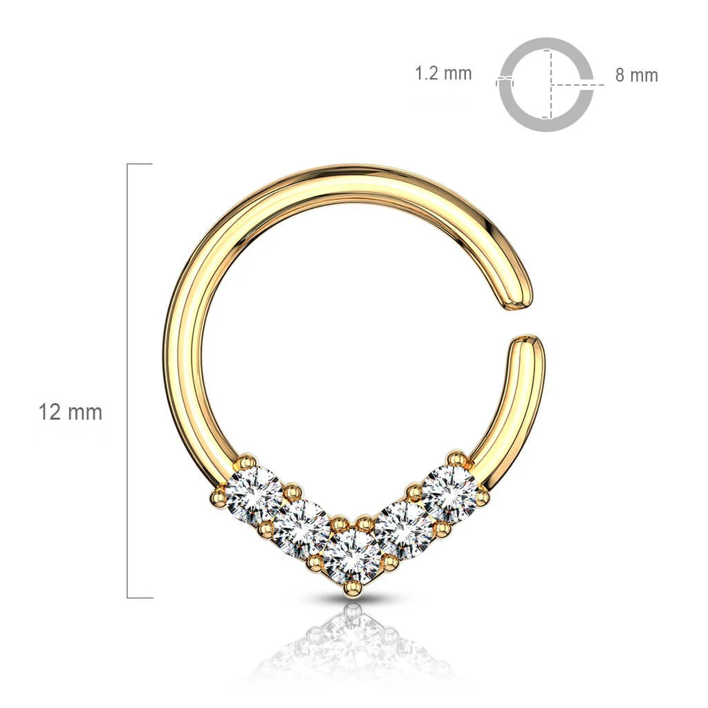 Ring Zirkonia Gold Biegbar - Image 3