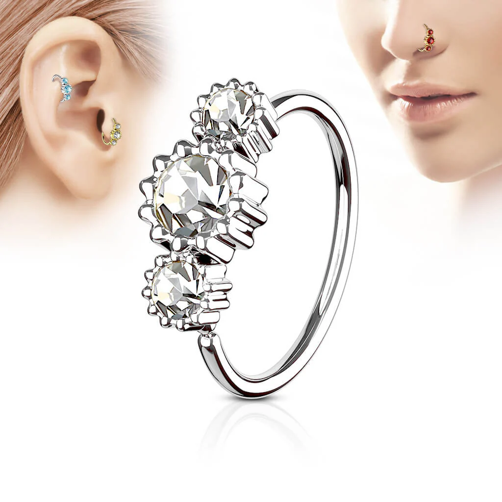 Ring 3 Zirkonia Silber Biegbar - Image 3