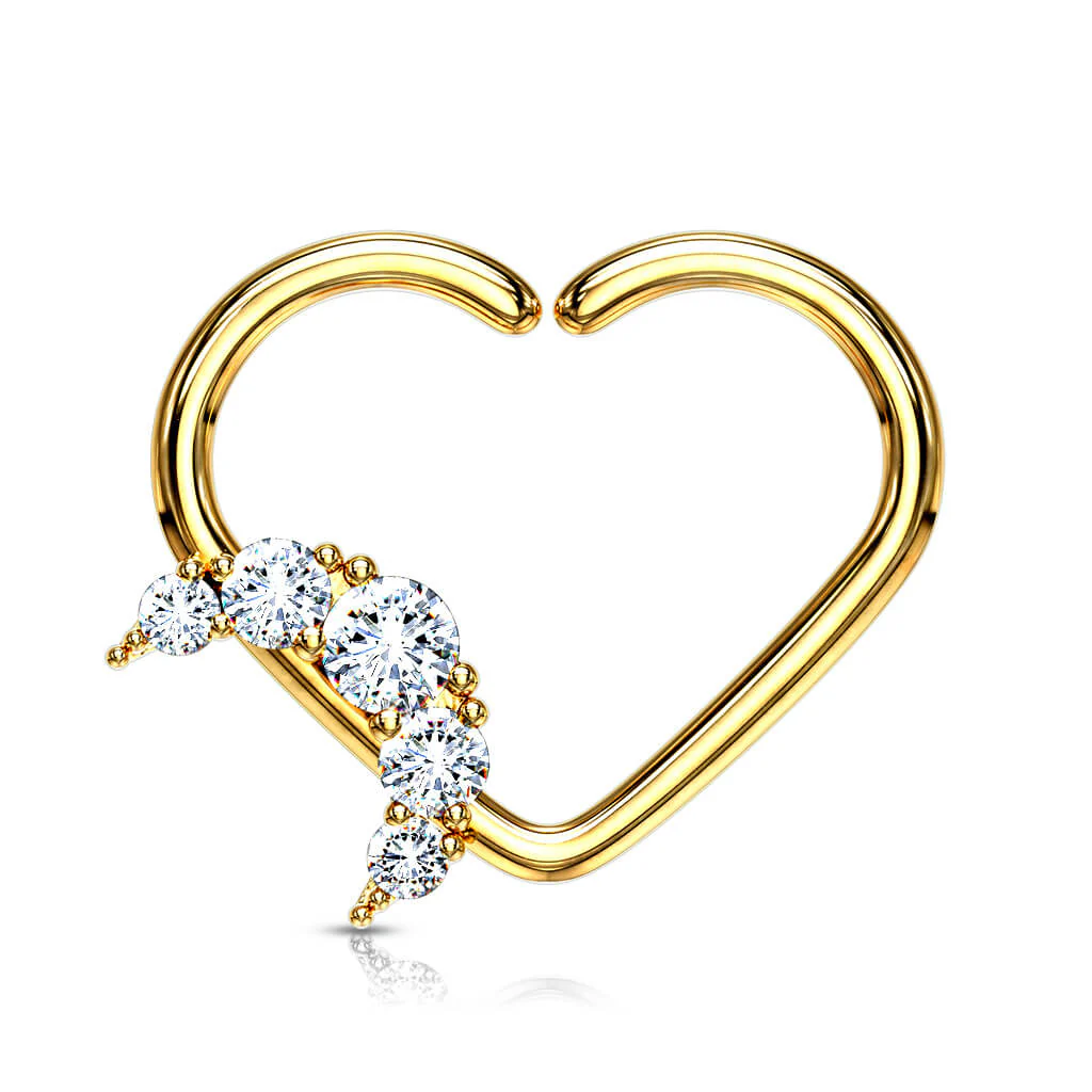 Ring Herz Mond Zirkonia Biegbar - Image 7