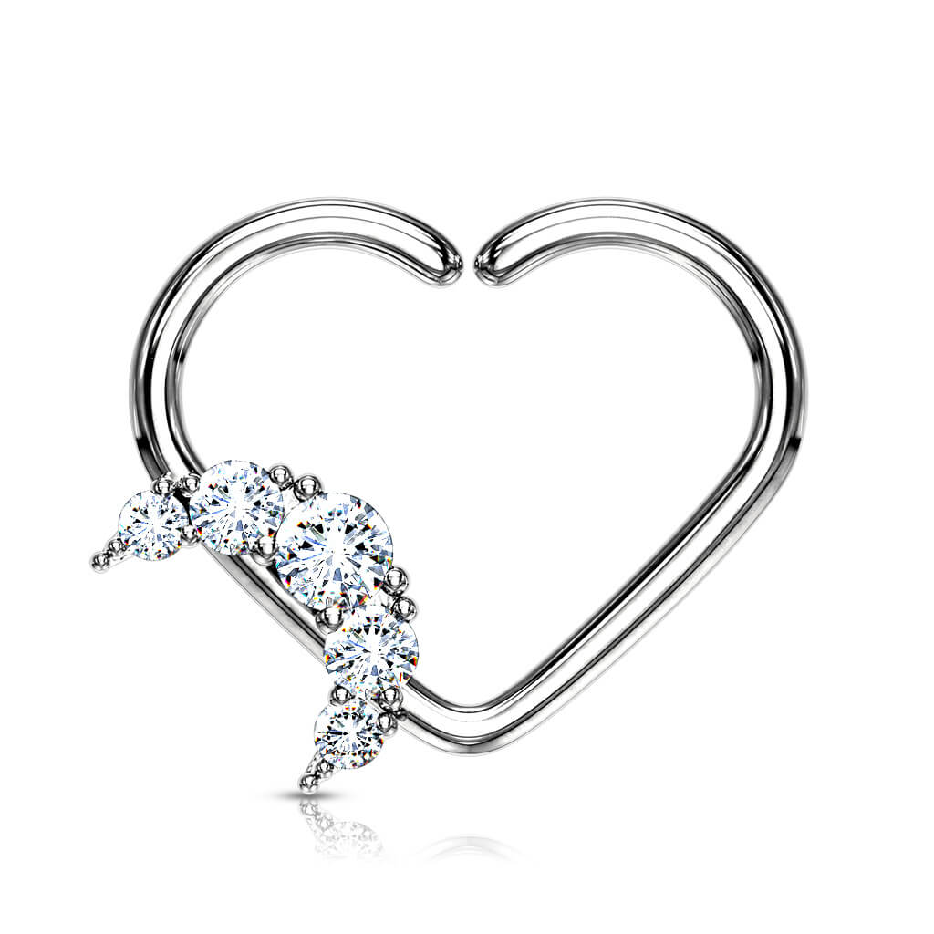 Ring Herz Mond Zirkonia Biegbar - Image 8