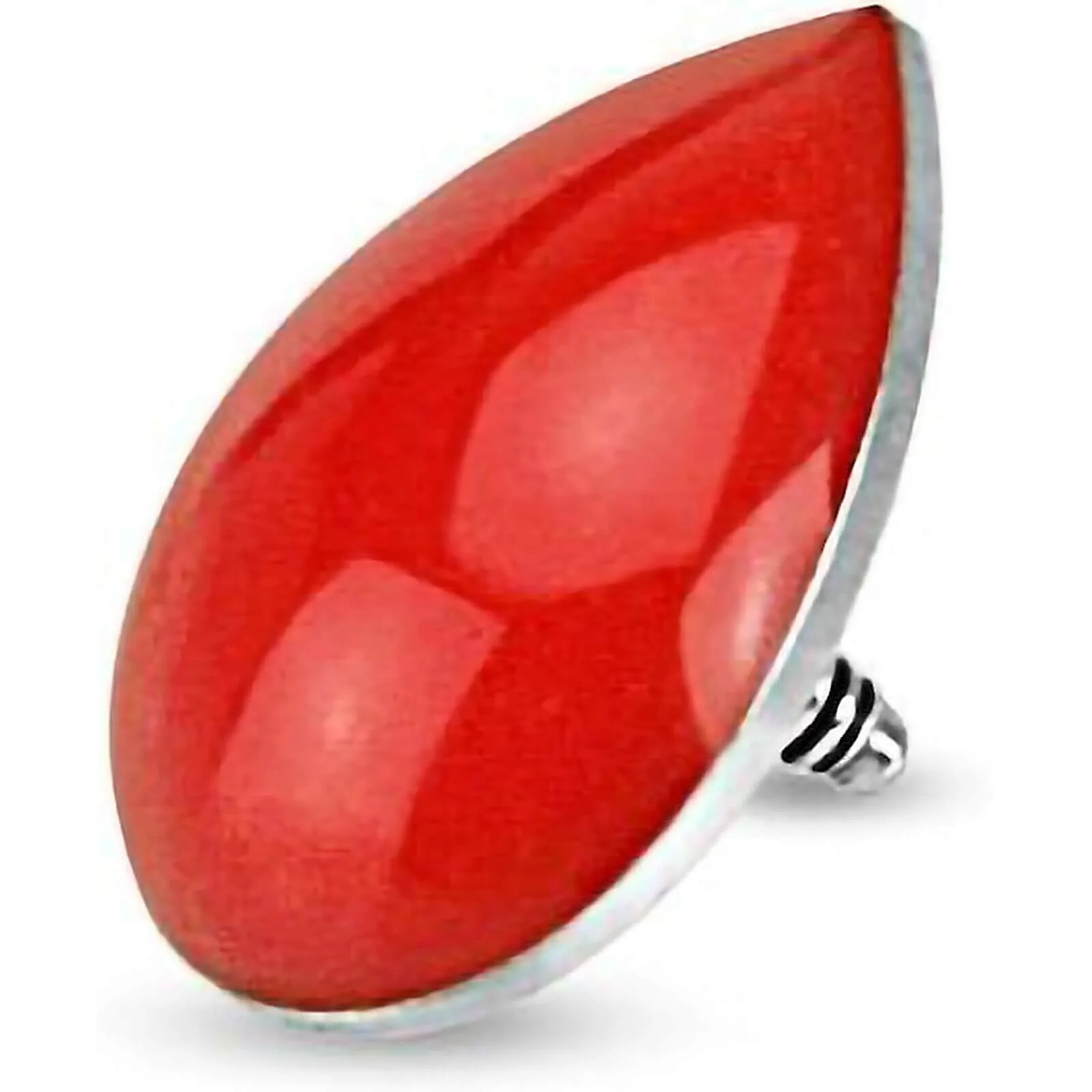 Dermal Anchor Top Tropfen Rot Innengewinde