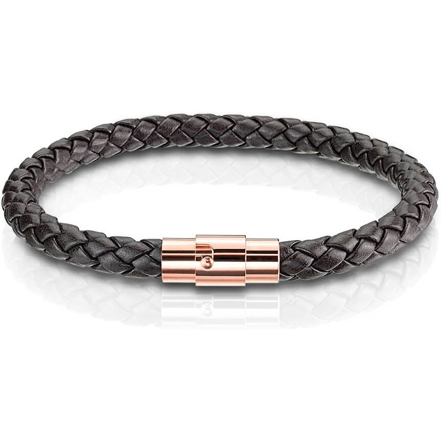 Armband Braun Geflochten Roségold Verschluss Magnet