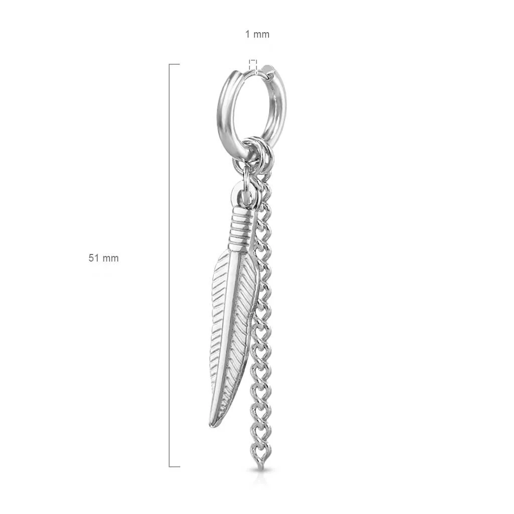 Ohrring Feder Kette beweglich Clicker - Image 3