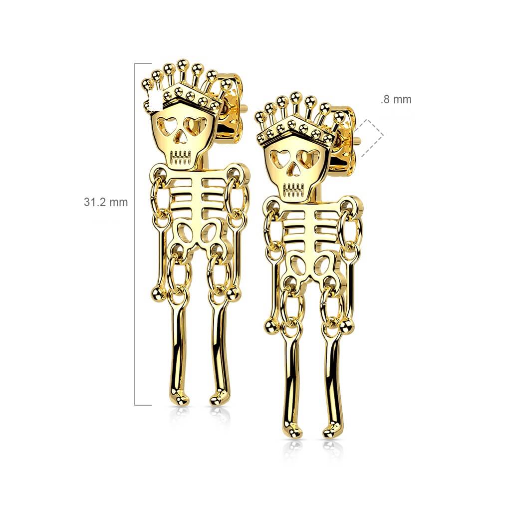 Ohrstecker Skelett - Image 3