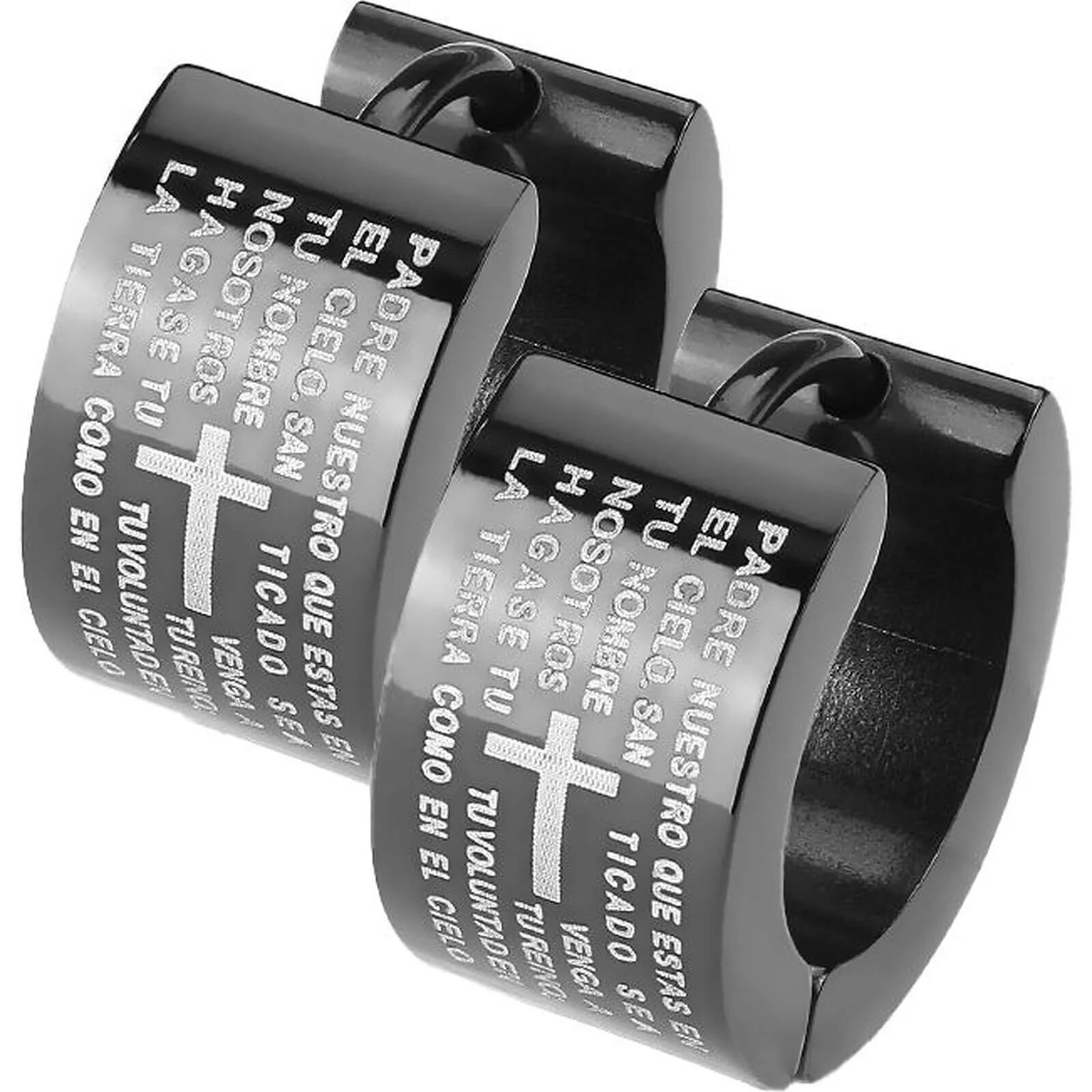 Ohrring Vaterunser Schwarz Clicker