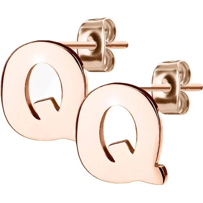 Ohrstecker Buchstaben A-Z Roségold - Image 3