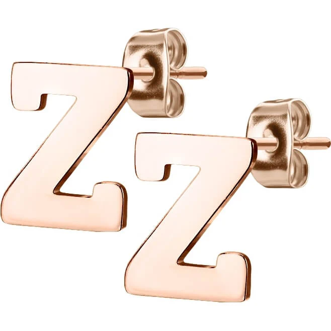 Ohrstecker Buchstaben A-Z Roségold - Image 6