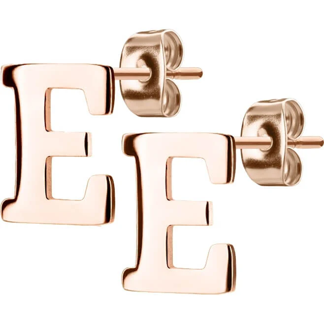 Ohrstecker Buchstaben A-Z Roségold - Image 7