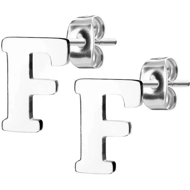 Ohrstecker Buchstaben A-Z Silber - Image 2
