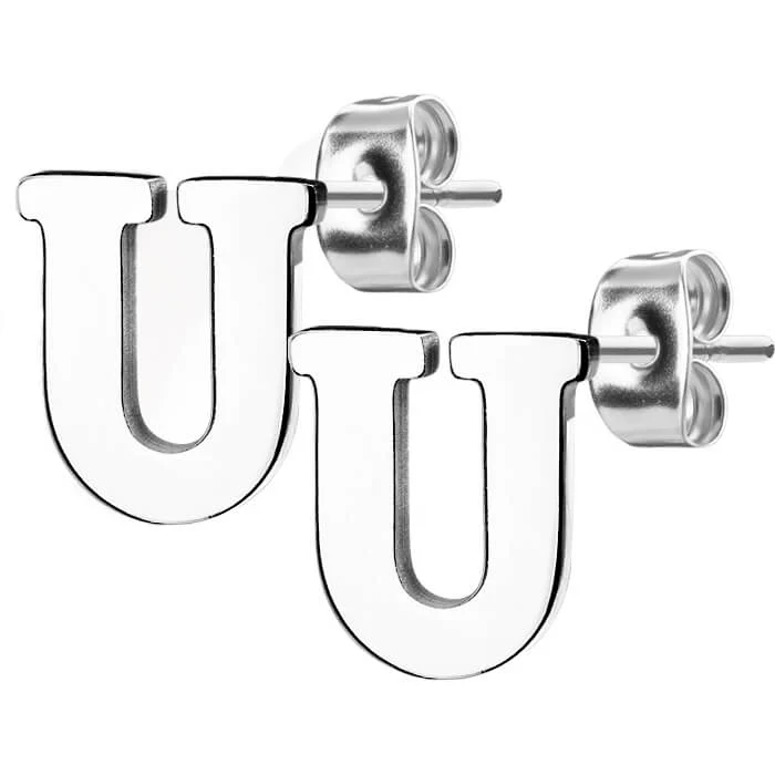 Ohrstecker Buchstaben A-Z Silber - Image 5