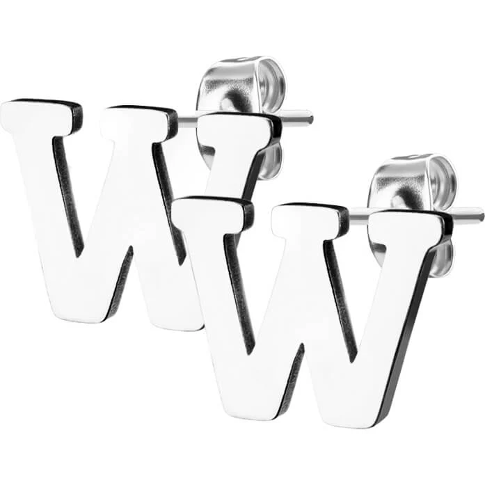 Ohrstecker Buchstaben A-Z Silber - Image 7