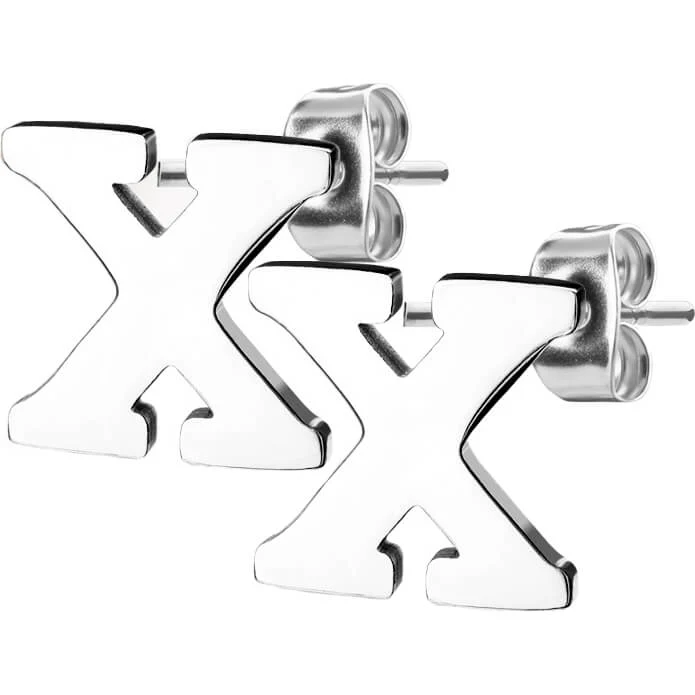 Ohrstecker Buchstaben A-Z Silber - Image 8