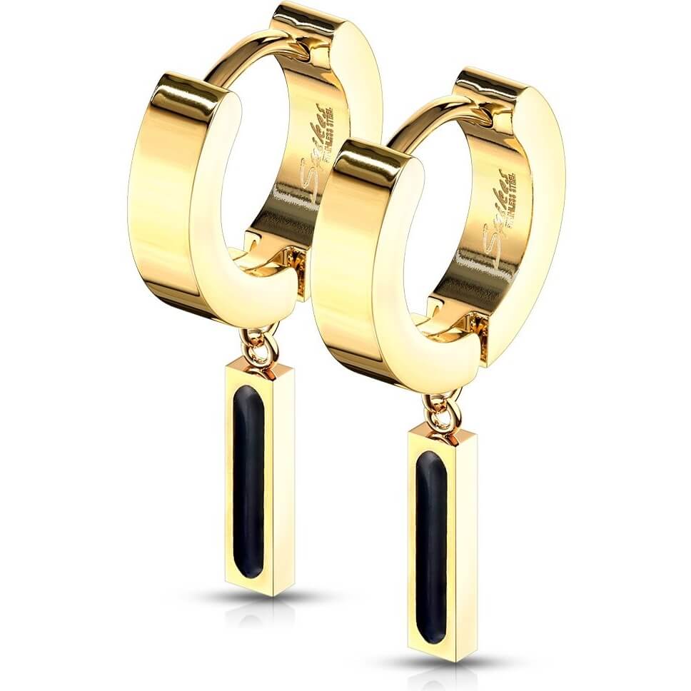 Ohrring Stab beweglich Gold Clicker