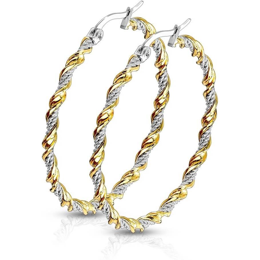Creole Gedreht Gold Silber
