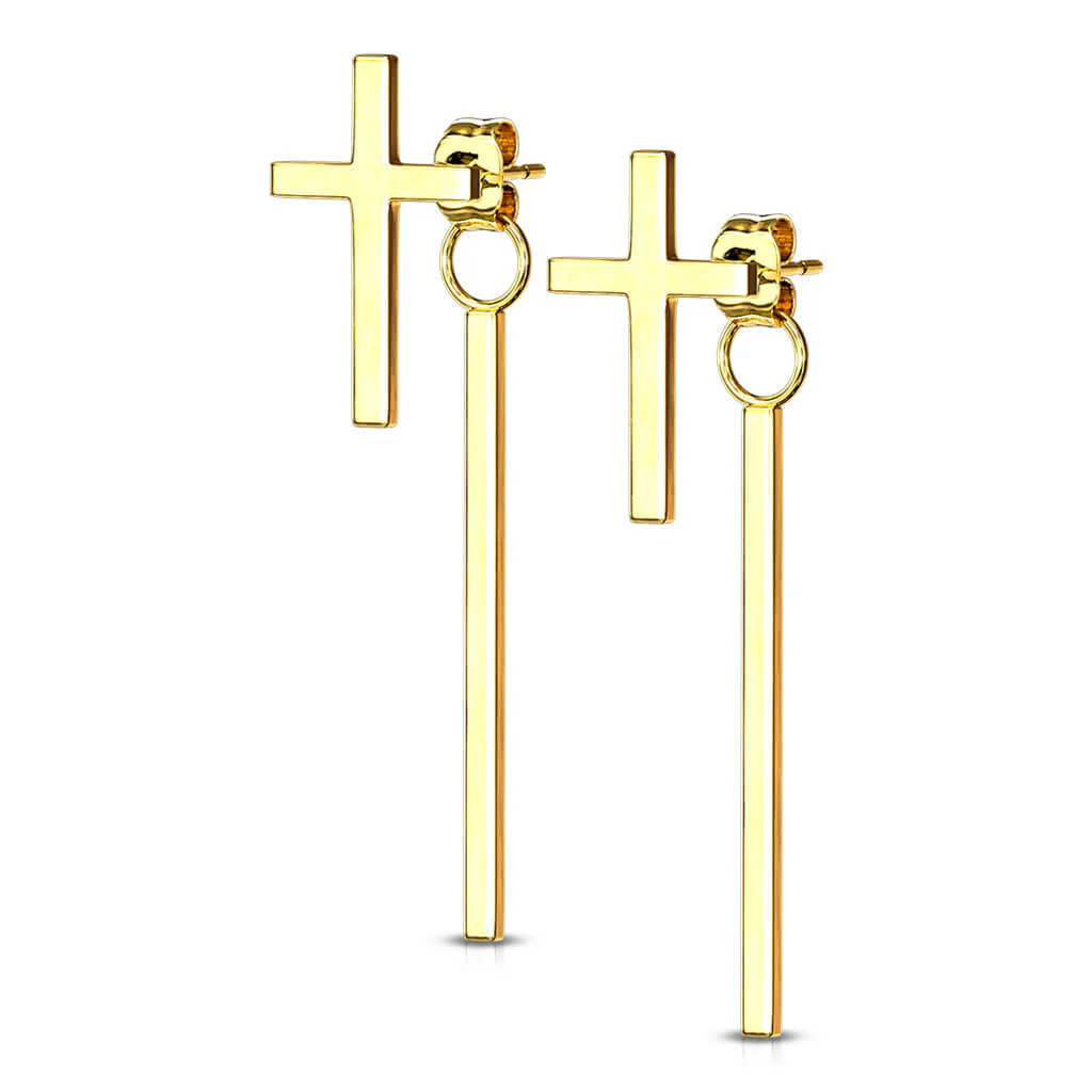 Ohrstecker Kreuz Stab beweglich - Image 4