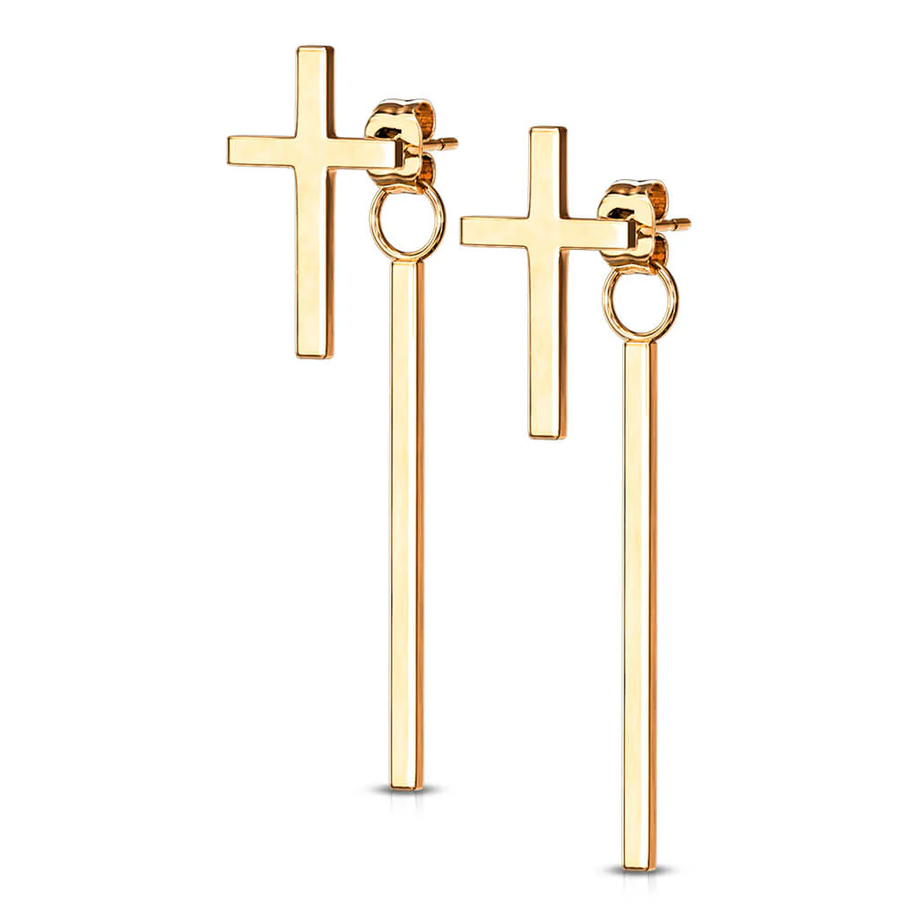 Ohrstecker Kreuz Stab beweglich - Image 7