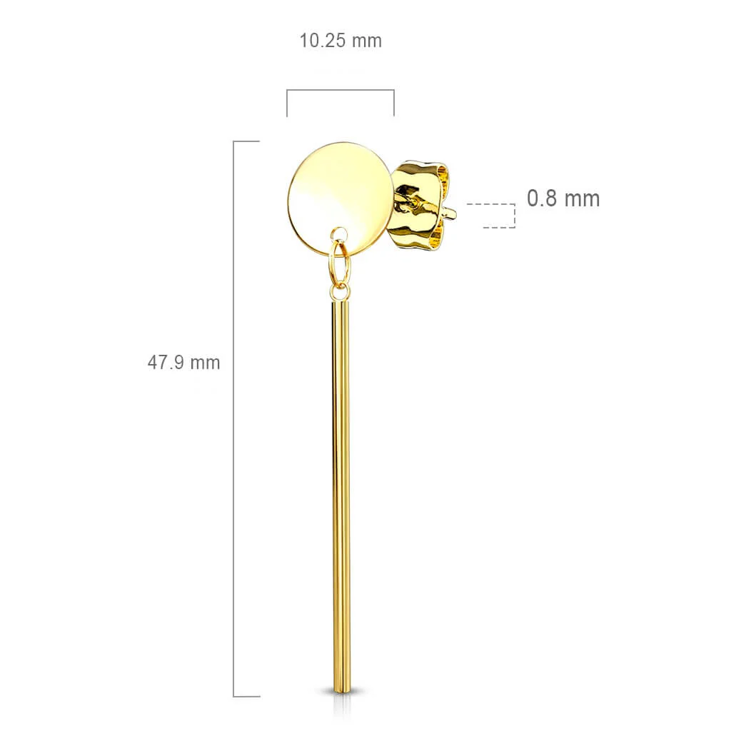 Ohrstecker Kreis Stab beweglich - Image 2