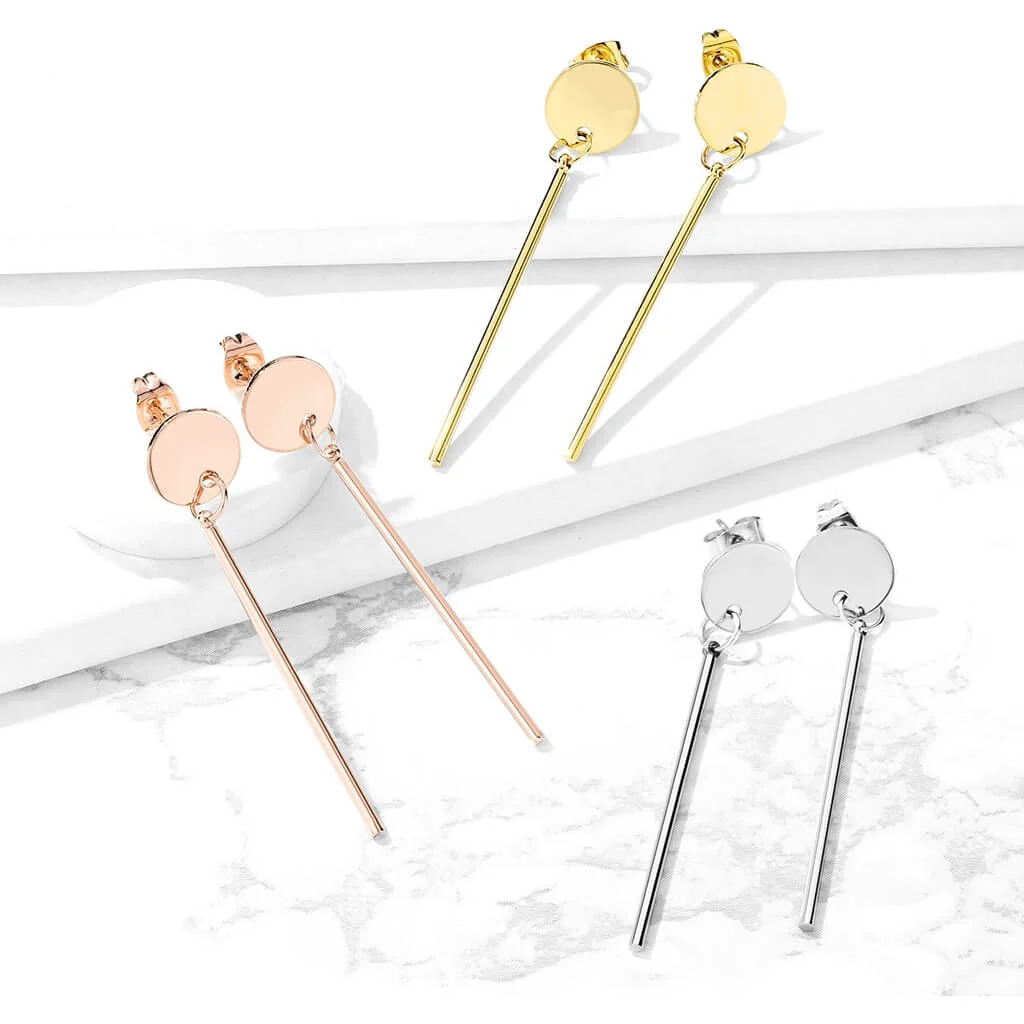 Ohrstecker Kreis Stab beweglich - Image 6