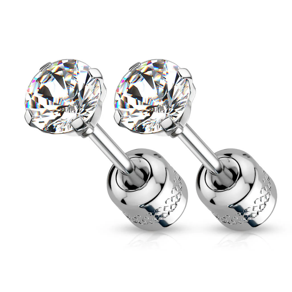 Ohrstecker Zirkonia Rund Beidseitig - Image 4