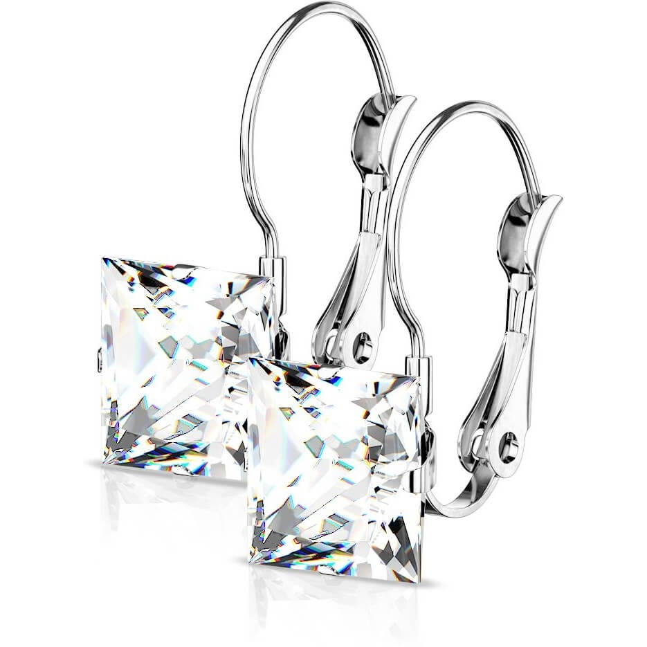 Ohrring Quadrat Zirkonia