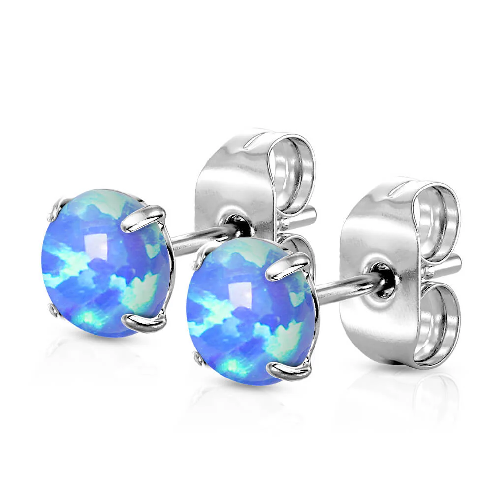 Ohrstecker Opal Rund - Image 4