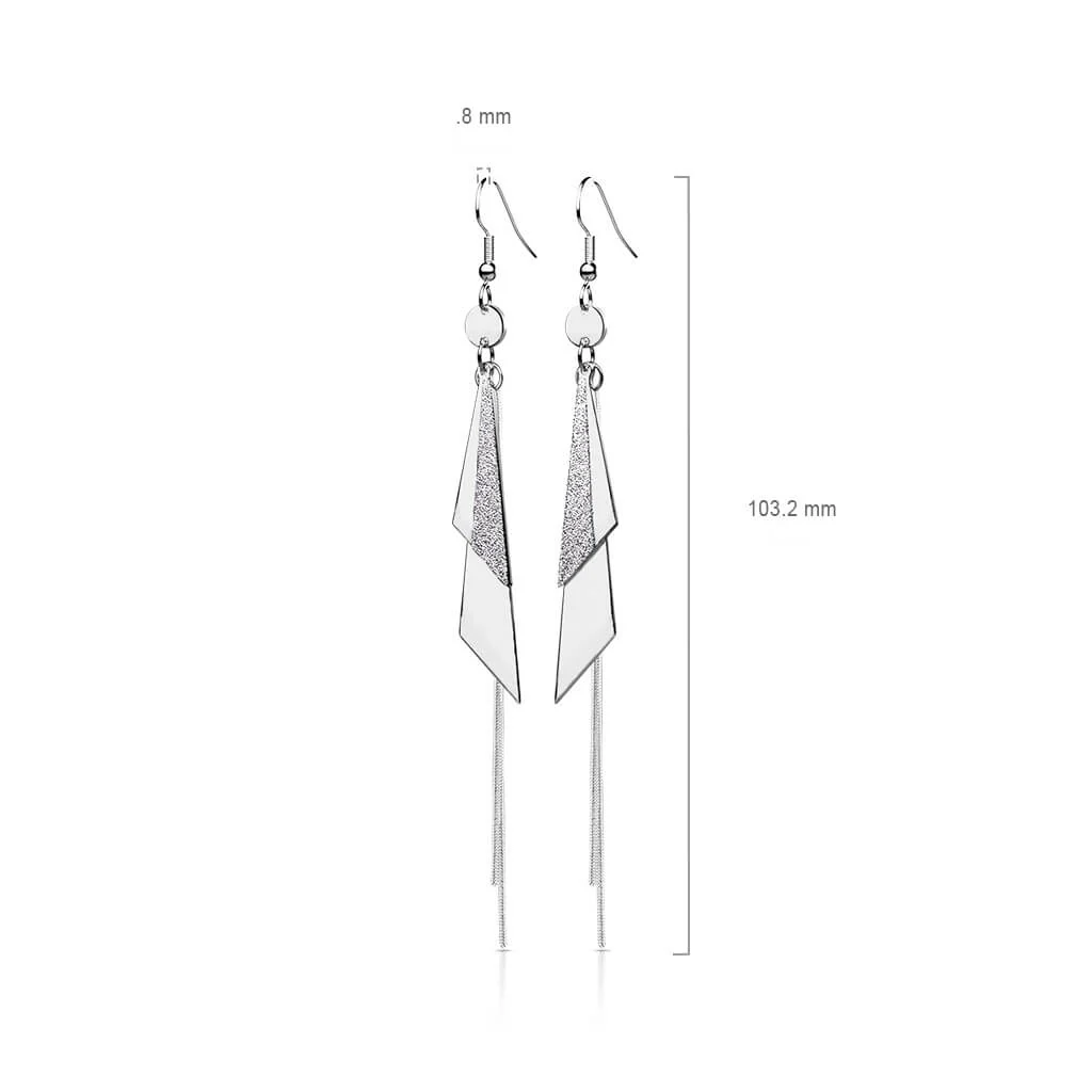 Ohrstecker Dreiecke Kette beweglich - Image 2