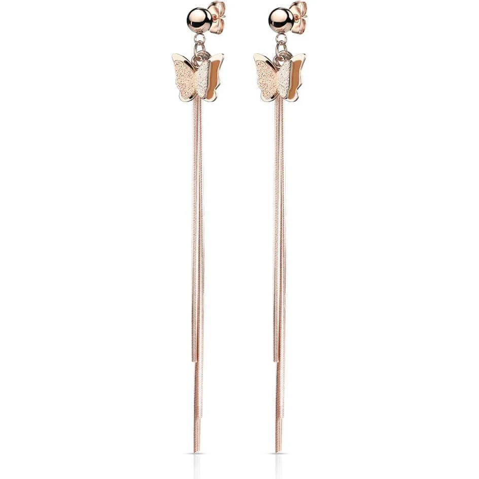 Ohrstecker Schmetterling Kette beweglich