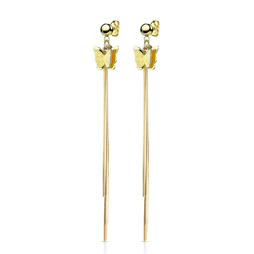 Ohrstecker Schmetterling Kette beweglich - Image 4