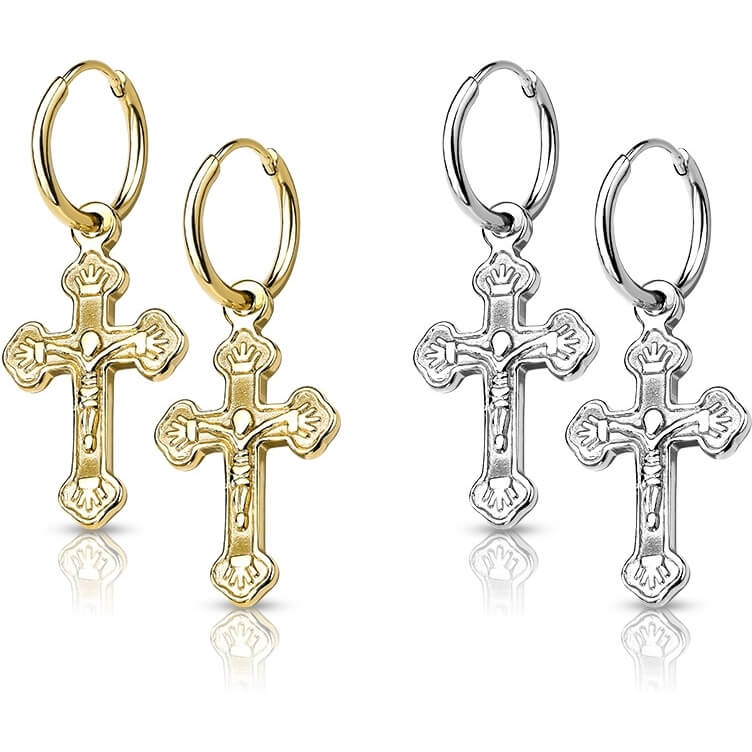Ohrstecker Kreuz beweglich - Image 3