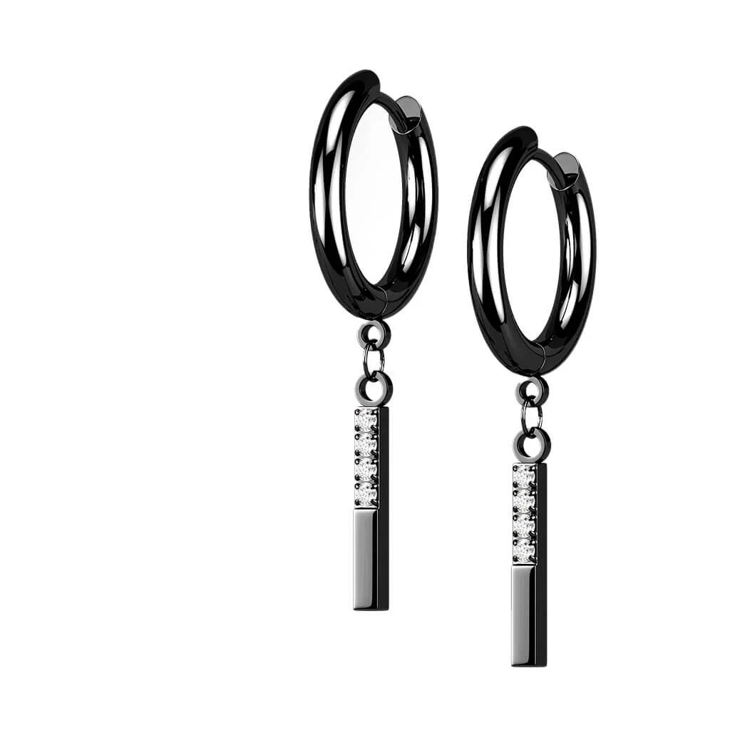 Ohrring Stab Zirkonia beweglich Clicker - Image 6