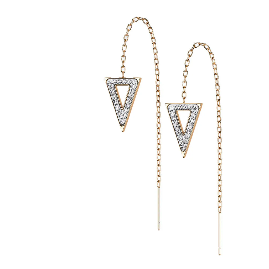 Ohrstecker Dreieck Kette beweglich Zirkonia - Image 6