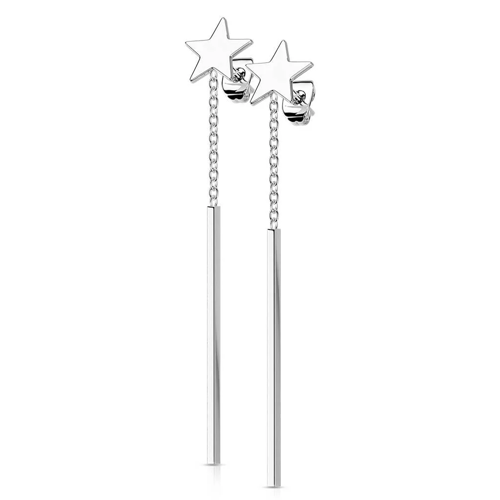 Ohrstecker Stern Ketten beweglich - Image 8