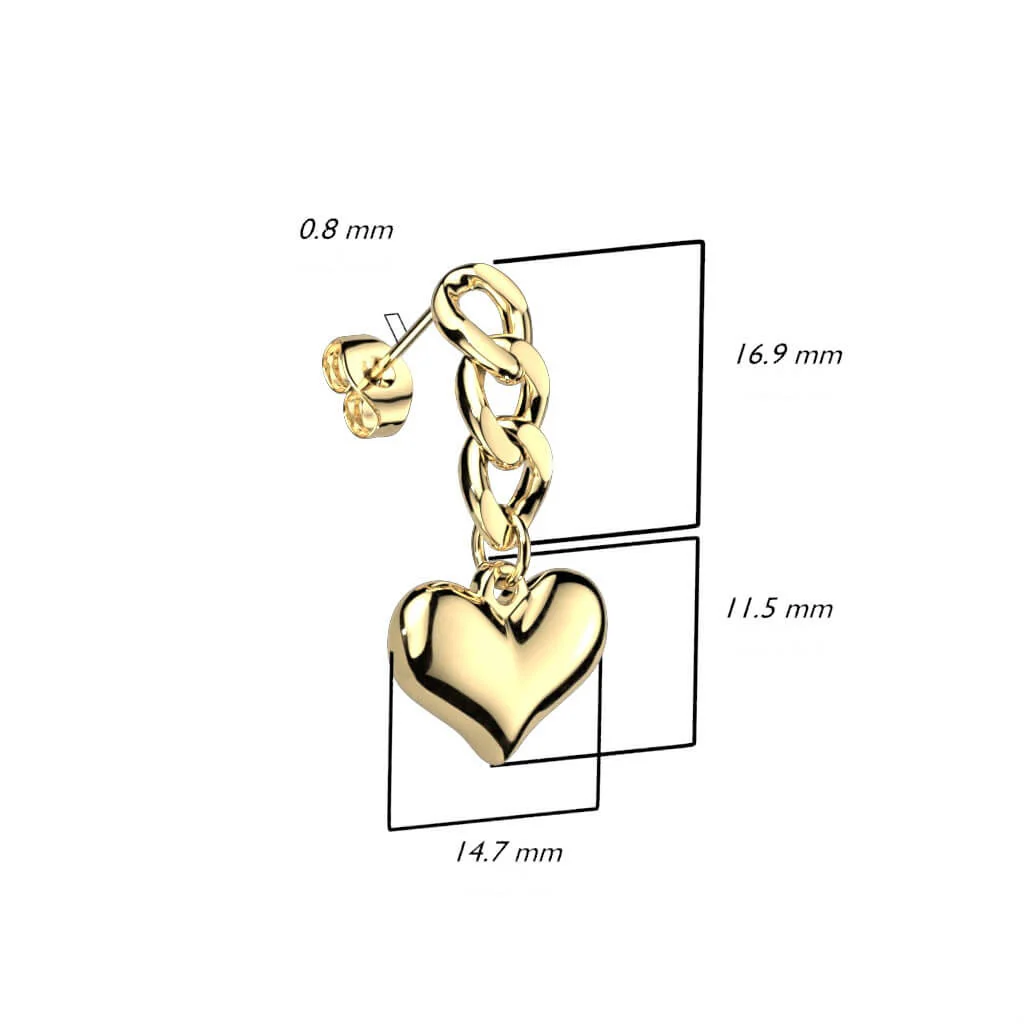 Ohrstecker Herz beweglich - Image 4