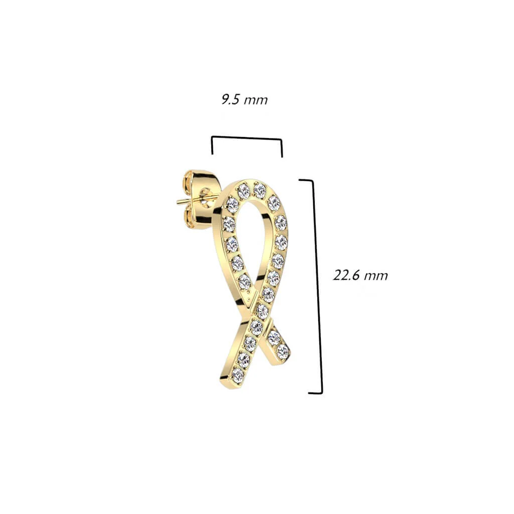 Ohrstecker Schleife Zirkonia - Image 4