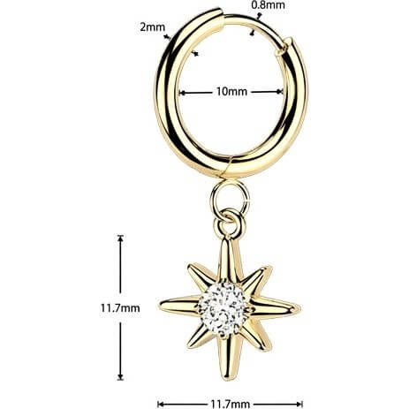 Ohrring Sonnenstrahl Zirkonia beweglich - Image 2