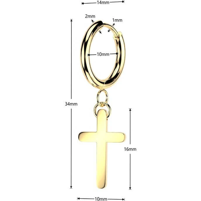 Ohrring Kreuz Anhänger 1 Paar - Image 2