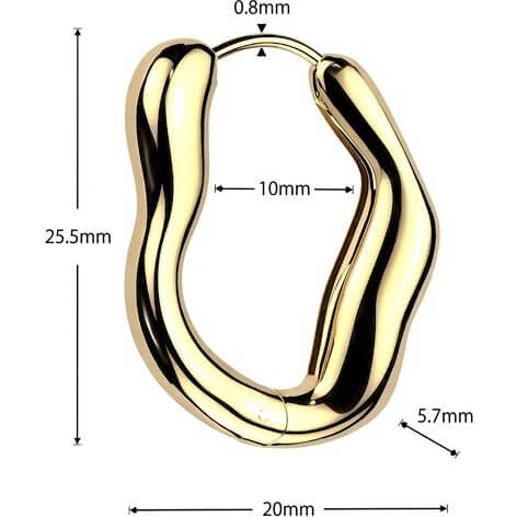 Creole Gewellt Oval 1 Paar - Image 2