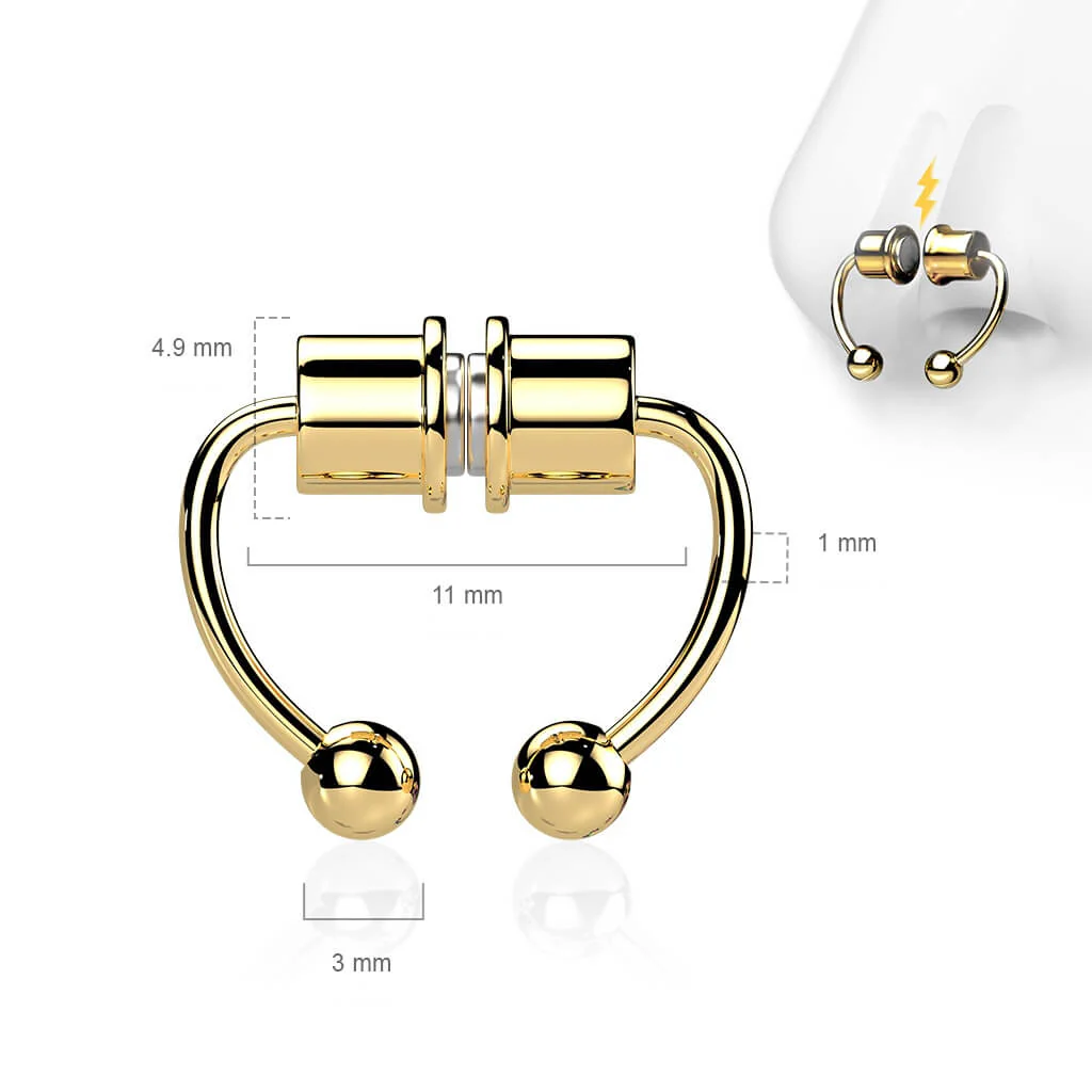 Fake Nasenpiercing Septum Magnet - Image 9