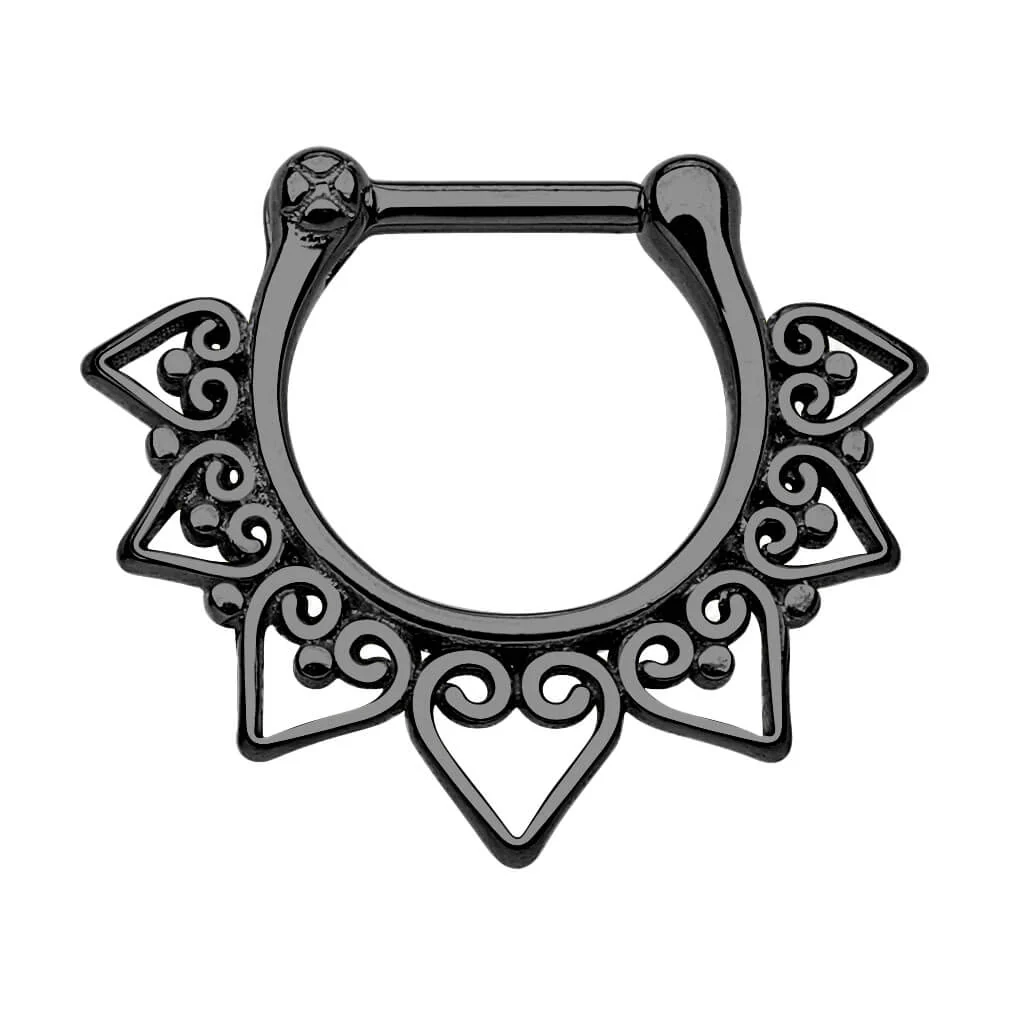 Septum Piercing Clicker Tribal Herz Clicker - Image 3