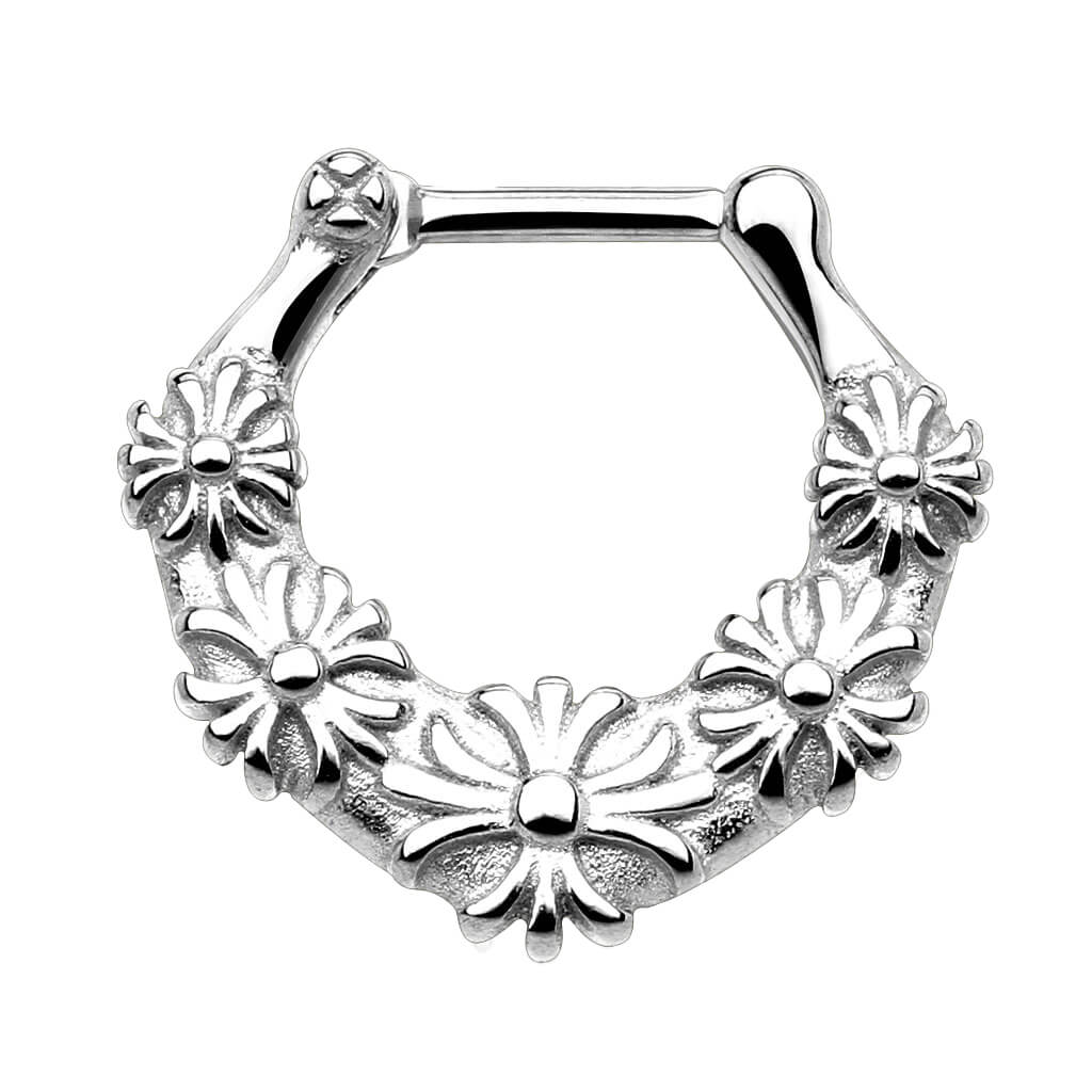 Septum Piercing Clicker Blumen Clicker - Image 3
