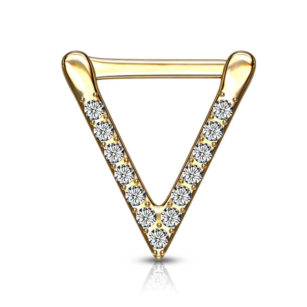 Septum Piercing Clicker Dreieck Zirkonia Clicker - Image 2