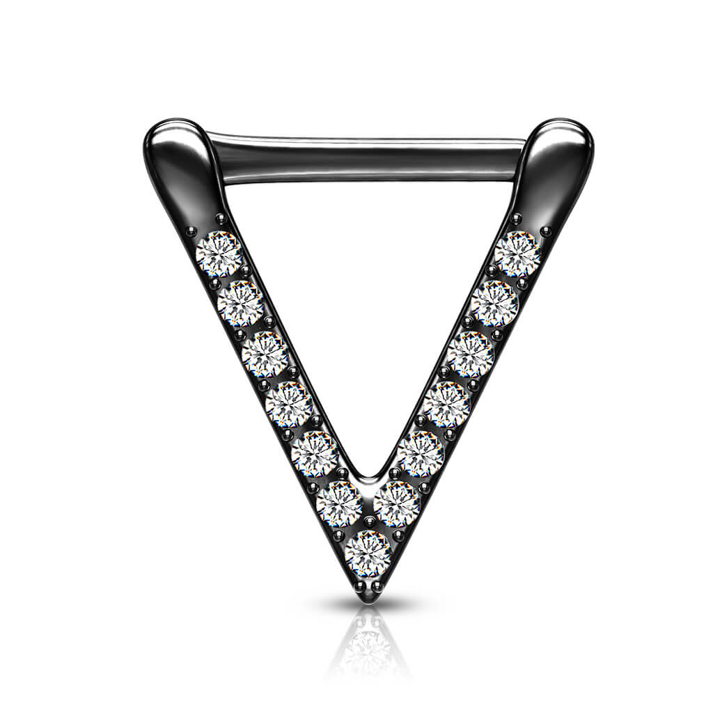 Septum Piercing Clicker Dreieck Zirkonia Clicker - Image 3