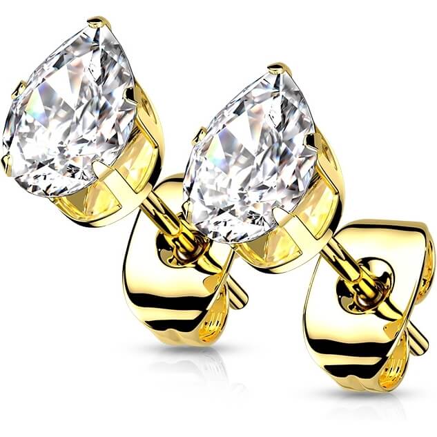 Ohrstecker Trofen Zirkonia Gold - Image 6