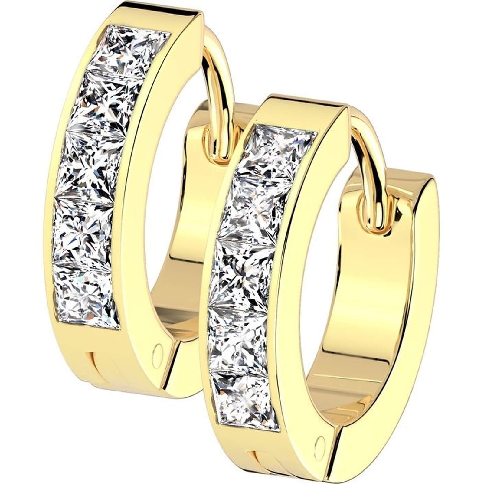 Ohrring 5 Quadrat Zirkonia