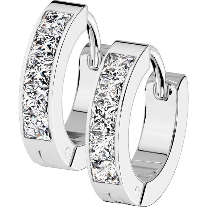Ohrring 5 Quadrat Zirkonia - Image 4