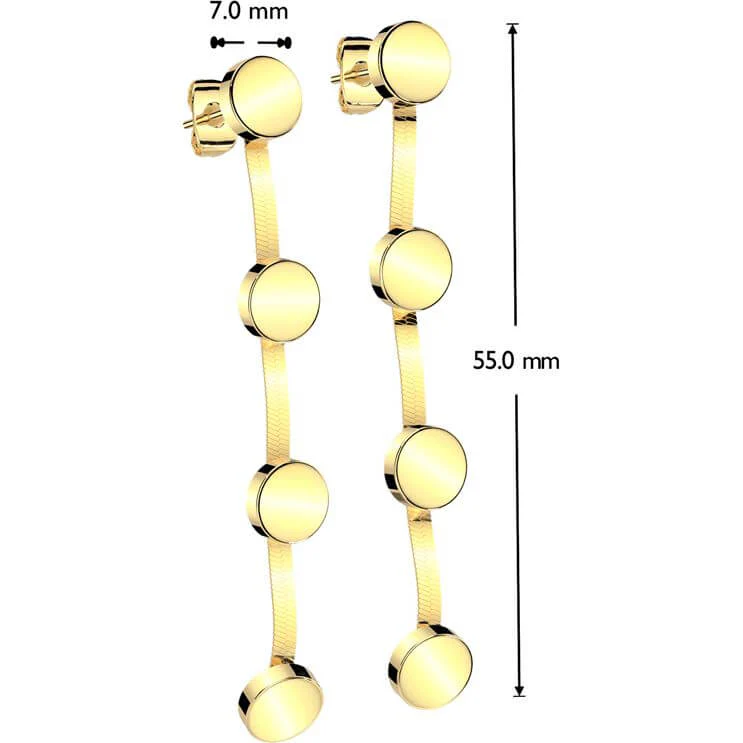 Ohrstecker Anhänger mit flachen Ringen - Image 2