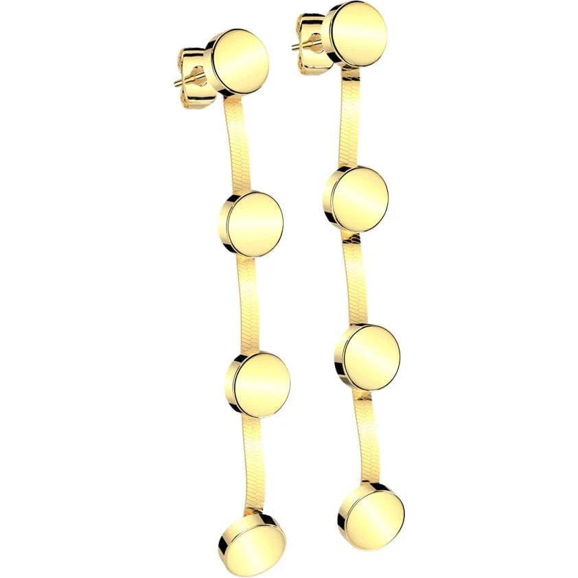 Ohrstecker Anhänger mit flachen Ringen - Image 4
